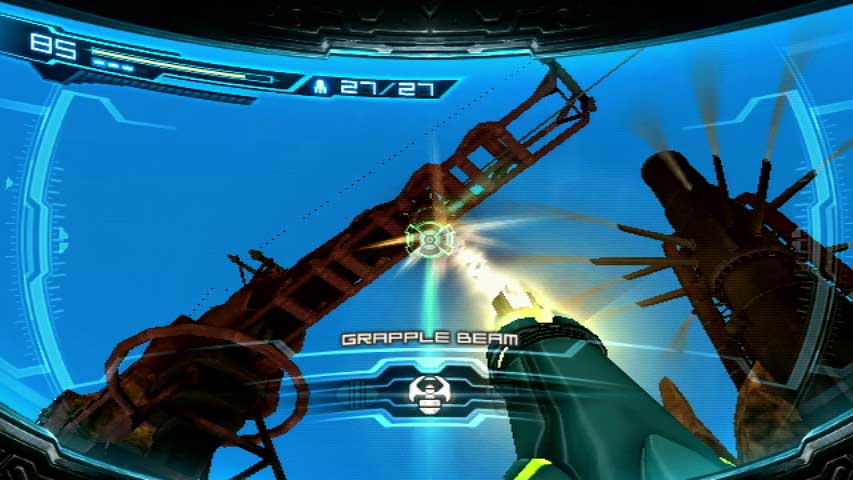 Metroid Other M Grapple Beam Gameplay