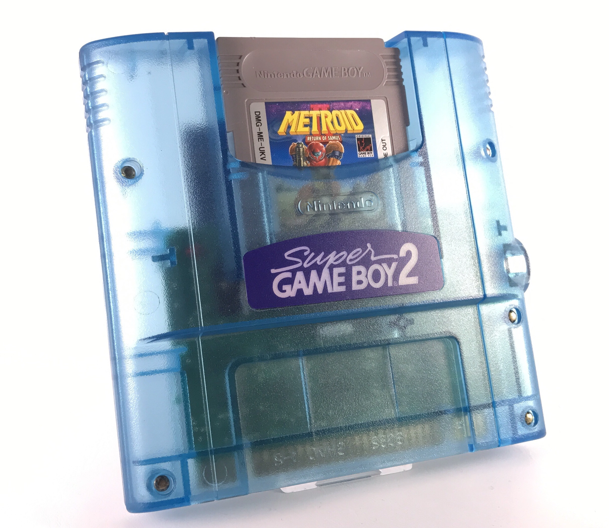 A Photo of Metroid II Inserted Into The Super Game Boy 2