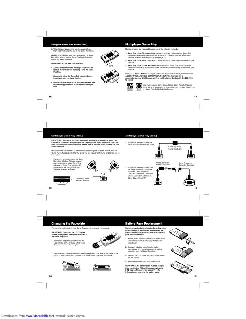 Game Boy Micro Manual Page 4