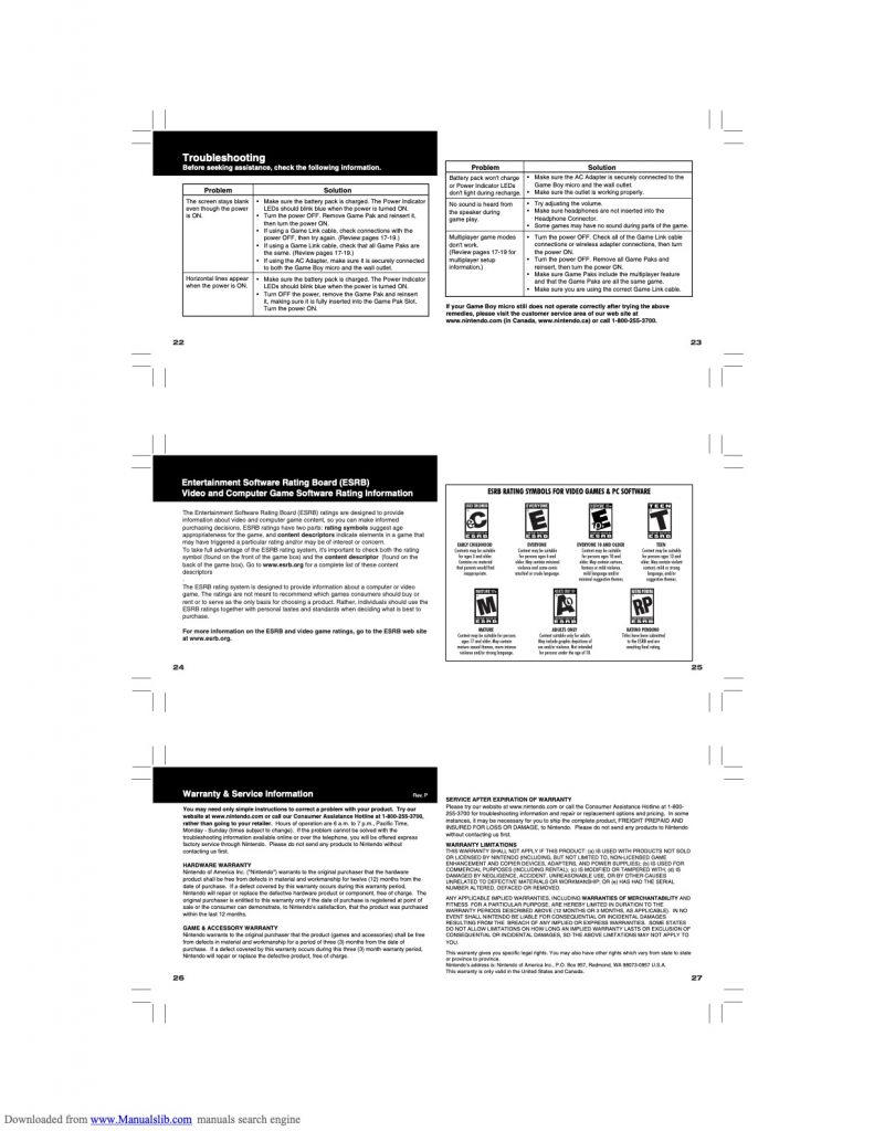 Game Boy Micro Manual Page 5