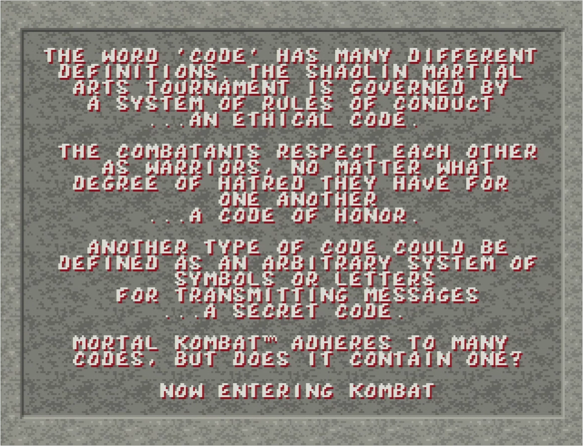 Mortal Kombat Blood Code ABACABB